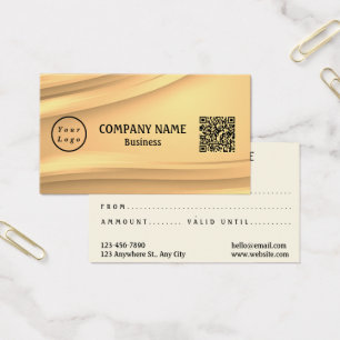 Professional Modern Logo Qr Code Gift Card