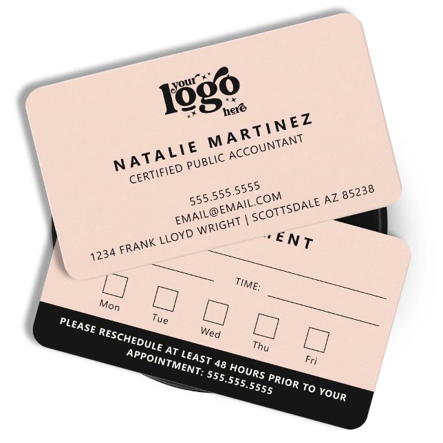 Professional Modern Logo Your Next Appointment Business Card (Creator Uploaded)