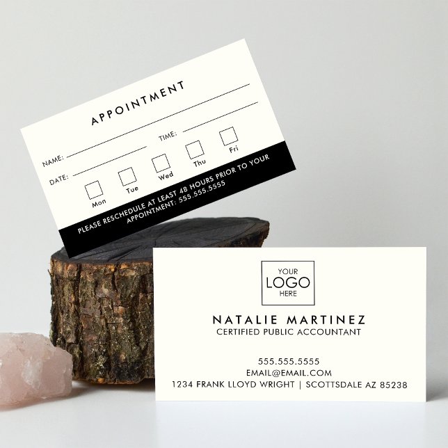 Professional Modern Logo Your Next Appointment Business Card (Creator Uploaded)