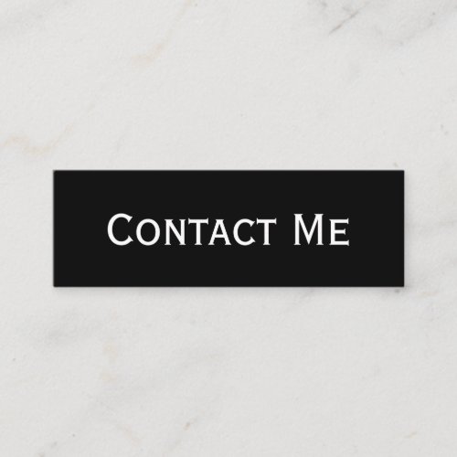 Professional Modern Mini Black Contact Card