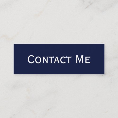 Professional Modern Mini Dark Blue Contact Card