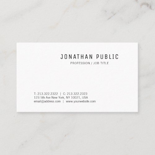 Professional Modern Minimal Design Template Business Card