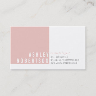 PROFESSIONAL MODERN minimal dusky pink gray Business Card