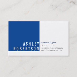 PROFESSIONAL MODERN minimal stylish royal blue Business Card