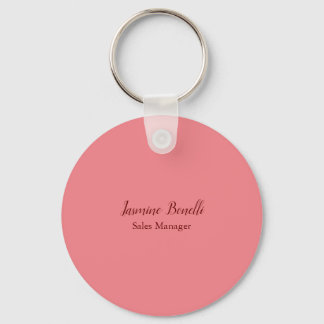 Professional Modern Minimalist Add Name Personal Keychain