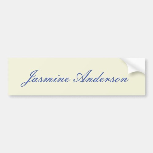 Professional Modern Minimalist Beige Color Bumper Sticker