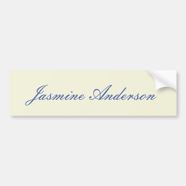 Professional Modern Minimalist Beige Color Bumper Sticker (Front)
