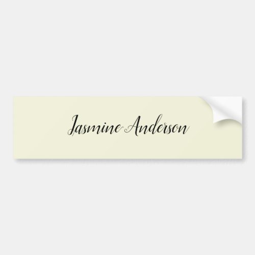 Professional Modern Minimalist Beige Color Bumper Sticker