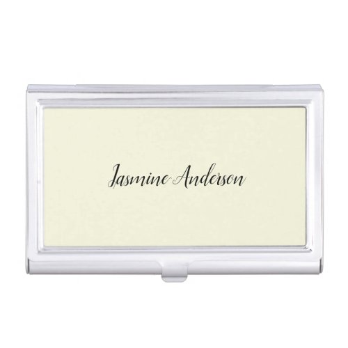 Professional Modern Minimalist Beige Color Business Card Case