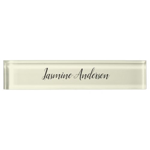 Professional Modern Minimalist Beige Color Desk Name Plate