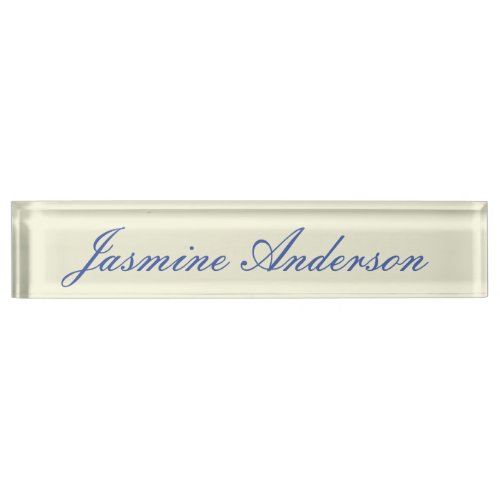 Professional Modern Minimalist Beige Color Desk Name Plate