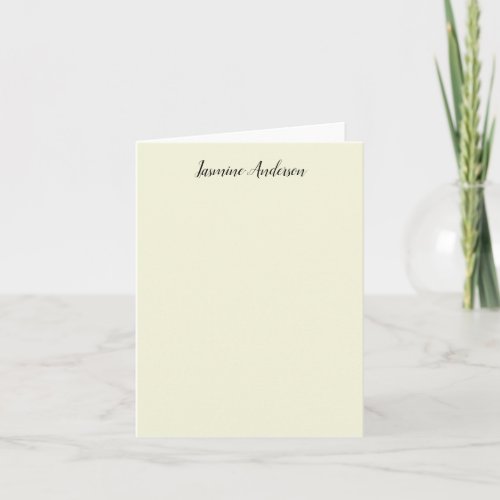 Professional Modern Minimalist Beige Color Note Card