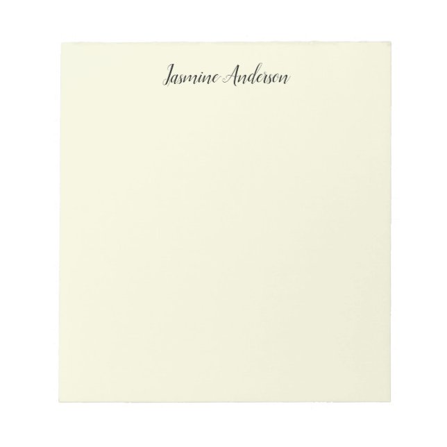 Professional Modern Minimalist Beige Color Notepad (Front)