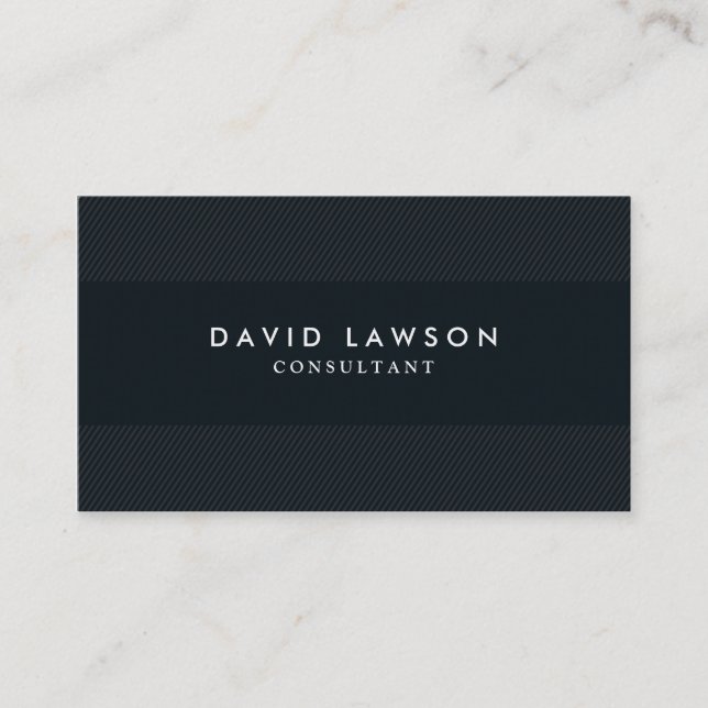 Professional Modern Minimalist Black Business Card (Front)