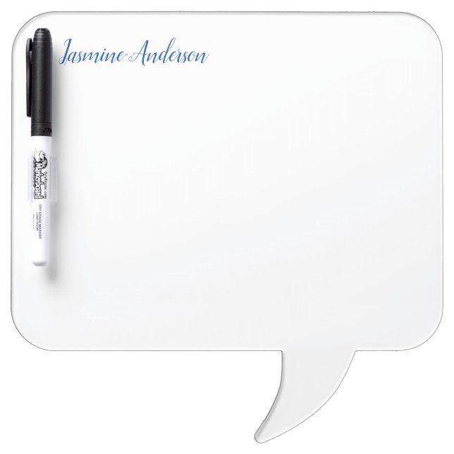 Professional Modern Minimalist Blue White Dry Erase Board (Front)