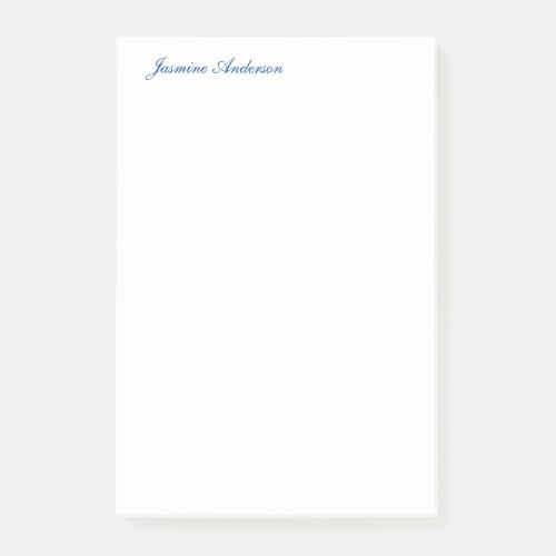 Professional Modern Minimalist Blue White Post_it Notes