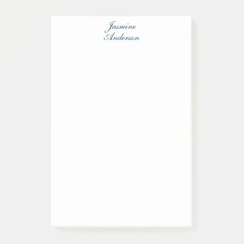 Professional Modern Minimalist Blue White Post_it Notes