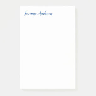 Professional Modern Minimalist Blue White Post-it Notes