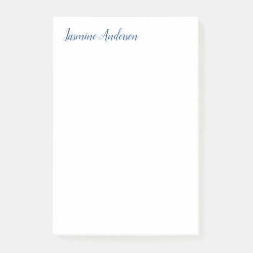 Professional Modern Minimalist Blue White Post_it Notes