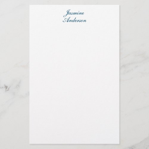 Professional Modern Minimalist Blue White Stationery