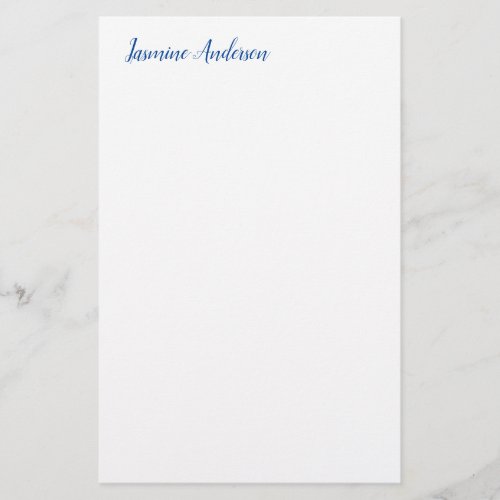 Professional Modern Minimalist Blue White Stationery