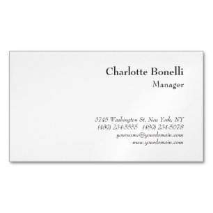 Professional Modern Minimalist Business Card Magnet