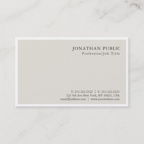 Professional Modern Minimalist Classy Design Business Card