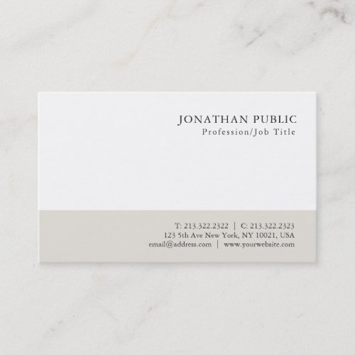 Professional Modern Minimalist Classy Design Business Card