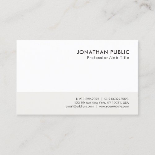 Professional Modern Minimalist Classy Design Business Card