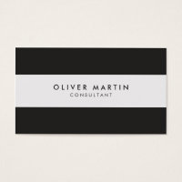 Professional Modern Minimalist Dark and Light Grey Business Card