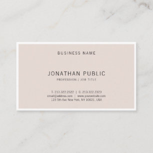 Professional Modern Minimalist Elegant Simple Business Card