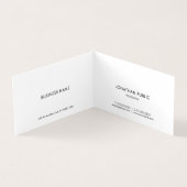 Professional Modern Minimalist Elegant Simple Cool Business Card (Inside)