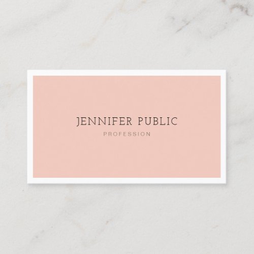 Professional Modern Minimalist Elegant Sleek Plain Business Card