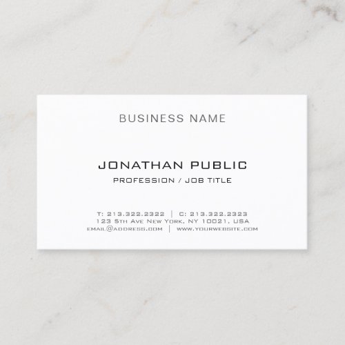 Professional Modern Minimalist Elegant Template Business Card