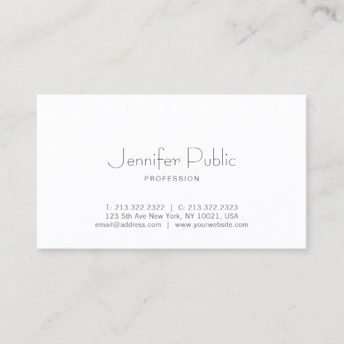 Professional Modern Minimalist Elegant Template Business Card