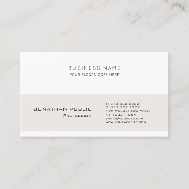 Professional Modern Minimalist Elegant Template Business Card (Front)