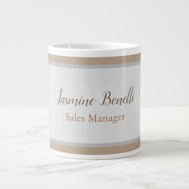 Professional Modern Minimalist Giant Coffee Mug (Front)