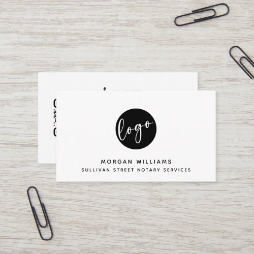Professional Modern Minimalist Logo Qr Code  Business Card