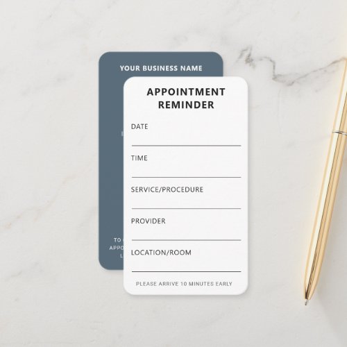 Professional Modern Minimalist Medical Care Doctor Appointment Card