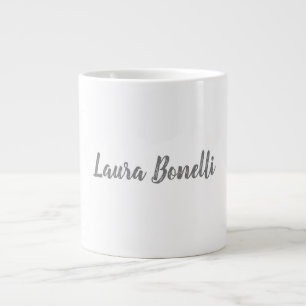 Professional Modern Minimalist Name Calligraphy Giant Coffee Mug