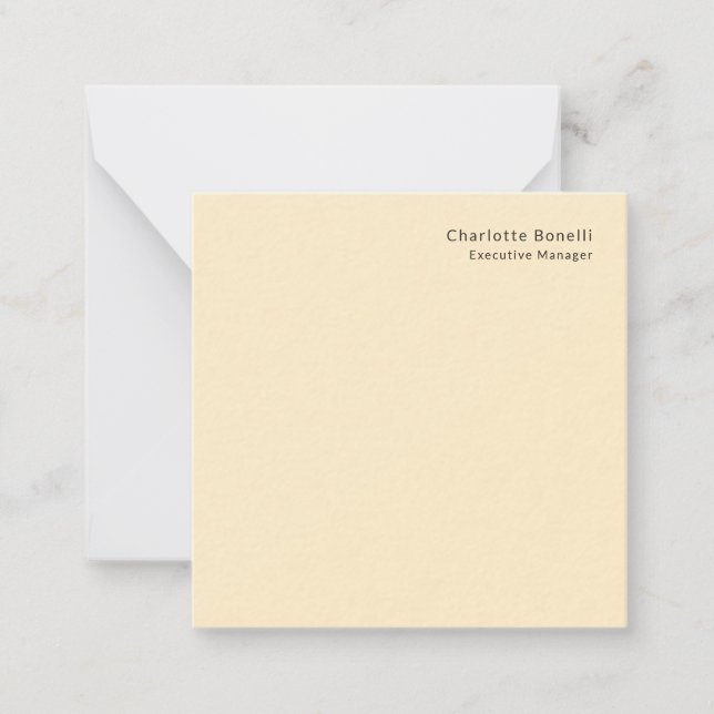 Professional Modern Minimalist  Note Card (Front)