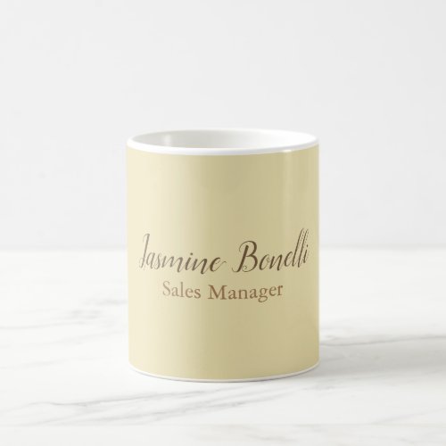 Professional Modern Minimalist Pastel Beige Color Coffee Mug