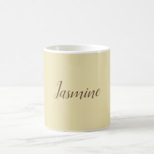 Professional Modern Minimalist Pastel Beige Color Coffee Mug