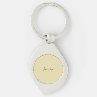 Professional Modern Minimalist Pastel Beige Color Keychain