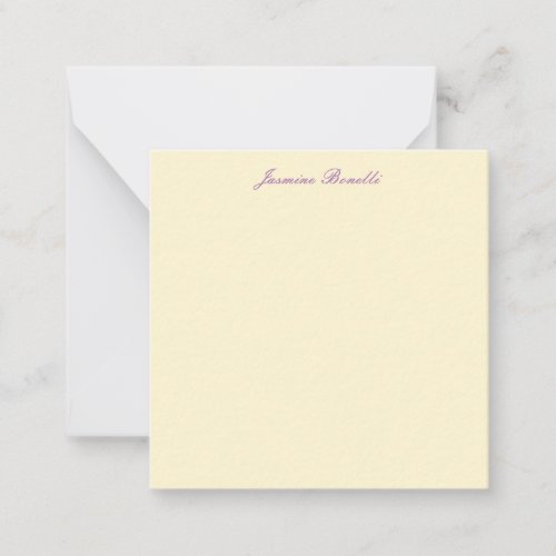 Professional Modern Minimalist Pastel Beige Color Note Card