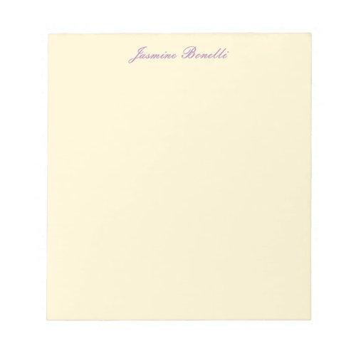 Professional Modern Minimalist Pastel Beige Color Notepad