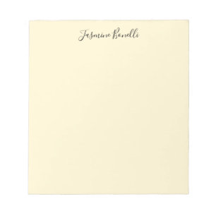 Professional Modern Minimalist Pastel Beige Color Notepad