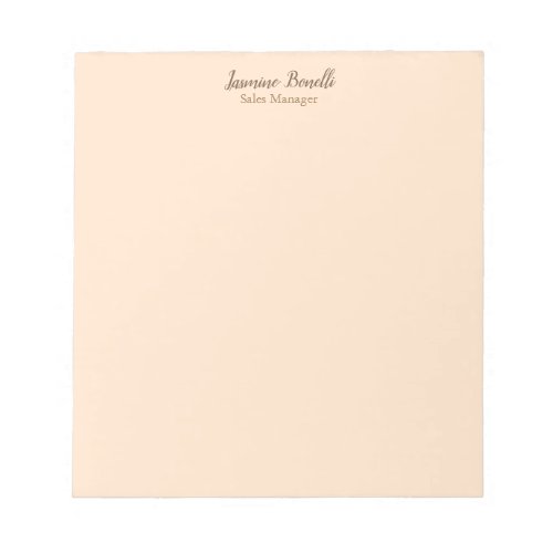 Professional Modern Minimalist Pastel Color Notepad