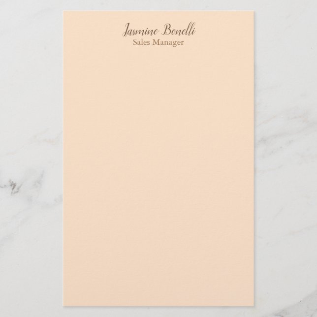 Professional Modern Minimalist Pastel Color Stationery (Front)