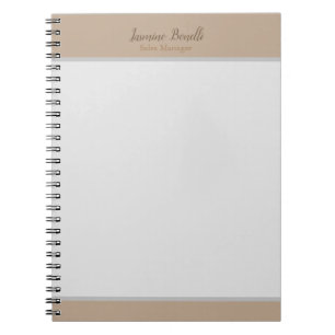 Professional Modern Minimalist Pastel Colors Notebook
